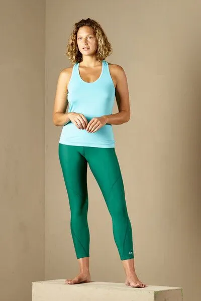 M23 M23 Damen Yoga Leggings aus recyceltem Nylon/Elastan, Modell „Lina“, Grün, – Produktbild 1 von 4