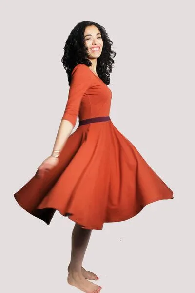 Frija Omina Frija Omina Bio Kleid "Vrida", Rost/ aubergine, – Produktbild 4 von 4