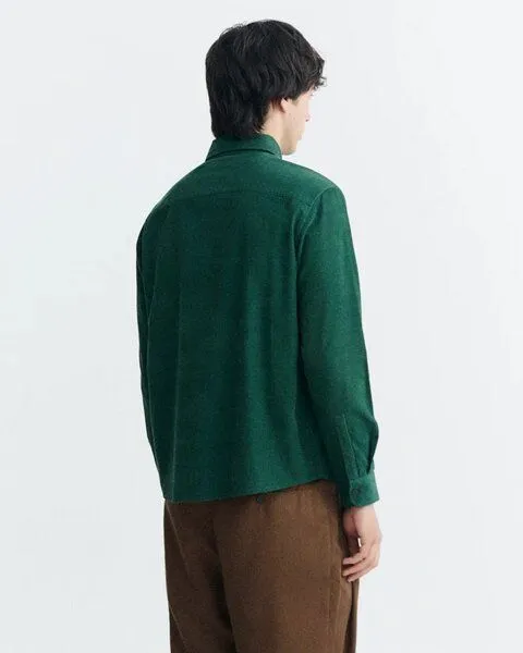 thinking mu thinking mu Herren Hemd - Corduroy Anto Shirt - aus Baumwolle, Dark green, – Produktbild 2 von 3