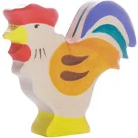 Holztiger Holztiger Holzfigur "Hahn" Auf dem Bauernhof Maße 8,5 x 1,9 x 7,5 cm, Mehrfarbig, – Produktbild 1 von 1