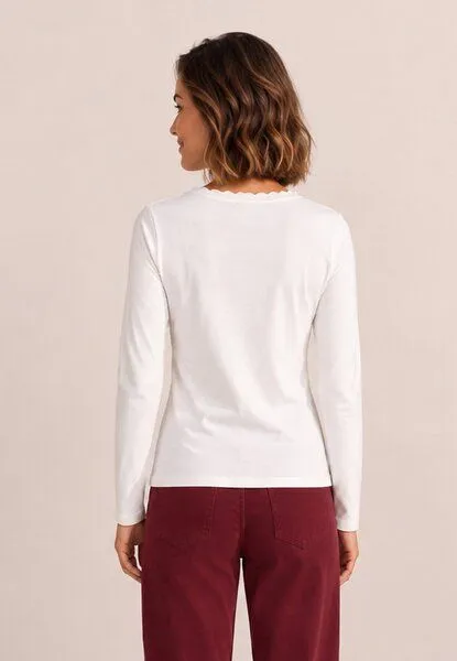 LANA Organic LANA Organic Bio Baumwollshirt, Modell Conny, Ecru, – Produktbild 4 von 4