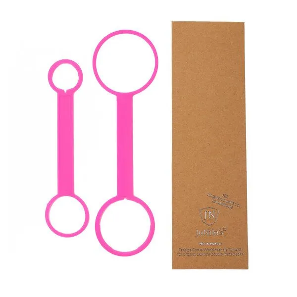 JN JuNiki's JN JuNiki's Pimp my bottle: JuNiki´s® Zubehör - 2er Set Deckelhalter in 8 Farben, Pink, – Produktbild 1 von 4