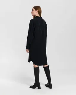 Kuyichi Kuyichi Damen vegan Sadie Kleid Tiefschwarz – Produktbild 1 von 1