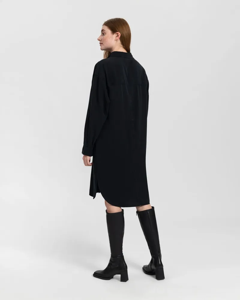 Kuyichi Kuyichi Damen vegan Sadie Kleid Tiefschwarz, Schwarz, – Produktbild 1 von 2