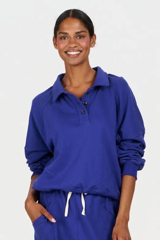 KOMODO KOMODO Damen vegan Sweatshirt Teppiche Blau, Dunkelblau, – Produktbild 2 von 2
