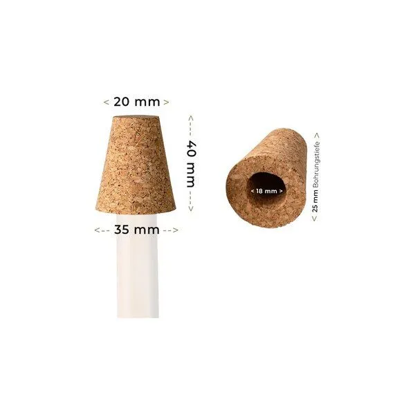 Kork-Deko Kork-Deko Korken für Rosenkugeln | passend für Lauschaer Glas | Ersatz-Korkstopfen für Gartenkugeln 5er-Pack – Produktbild 5 von 5