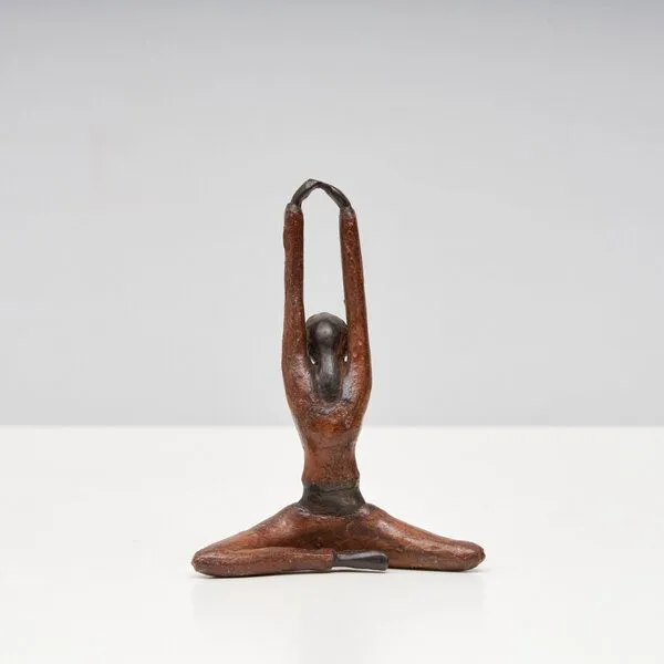 Moogoo Creative Africa Moogoo Creative Africa Bronze-Skulptur Yoga "Barbara" | by Hamidou | Unikate, Braun, – Produktbild 3 von 3