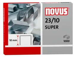 Novus Novus Heftklammern 23/10 Super, verzinkt, Heftleistung  ca. 70 Blatt, 1.000 Stk. – Produktbild 1 von 1
