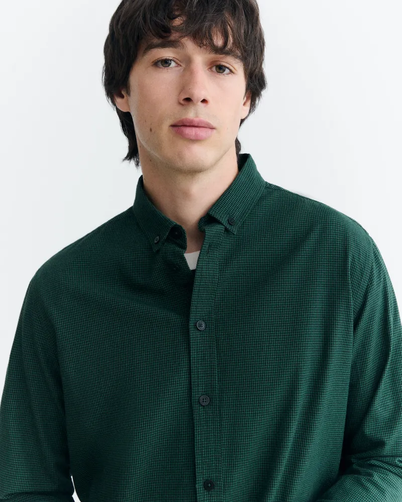 thinking mu Thinking MU Herren vegan Hemd Ant Kariert Dunkelgrün, Grün, – Produktbild 1 von 2