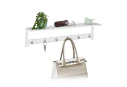 RELAXDAYS RELAXDAYS Wandgarderobe Weiße Wandgarderobe mit Ablage (1 St) – Produktbild 1 von 1
