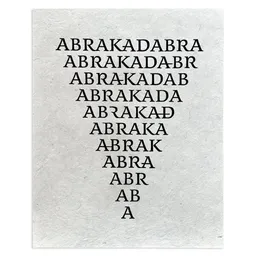 Veskor Cassiopeia Veskor Cassiopeia ABRAKADABRA magischer Linoldruck | 30 x 40 cm | Schwarz auf Naturweiß – Produktbild 1 von 1