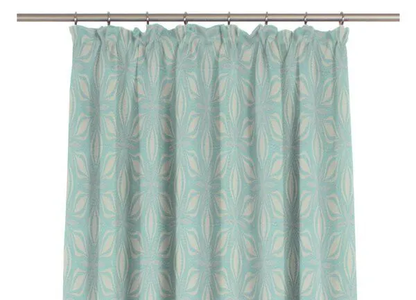 Nature by Adam Nature by Adam Vorhang aus 100% Bio-Baumwolle - Made in Germany - Retro Floret, Türkis, – Produktbild 1 von 7