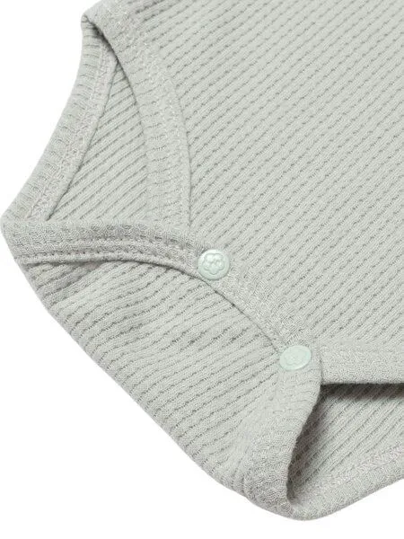 Biorganic Biorganic Waffle Smile Baby Langarmbody, Mint, – Produktbild 4 von 4