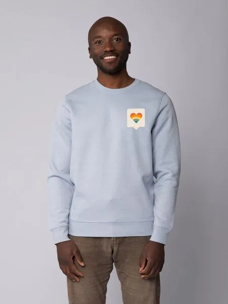 watapparel watapparel Sweatshirt Unisex Von Herzen, Serene blue, – Produktbild 2 von 3