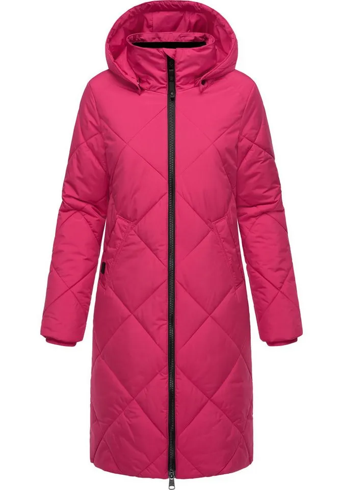 ragwear ragwear Steppmantel Rebela stylischer Winterparka mit abnehmbarer Kapuze, Rosa, – Produktbild 1 von 4