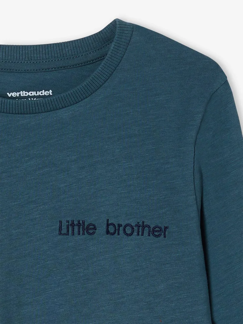 Vertbaudet Jungen Langarmshirt BASIC, Dunkelblau, – Produktbild 2 von 3
