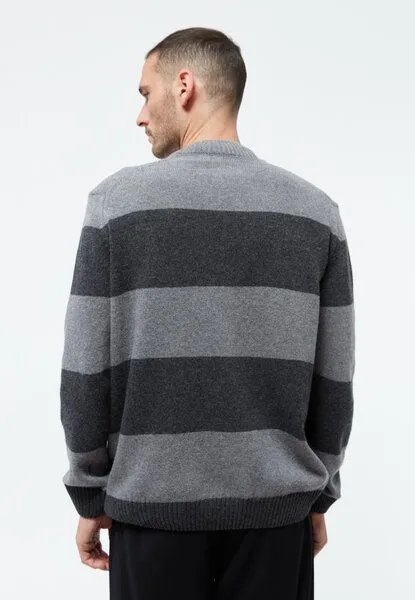 Givn Berlin Givn Berlin Wollpullover mit Blockstreifen Modell: Ivan, Iron grey/anthracite, – Produktbild 4 von 5