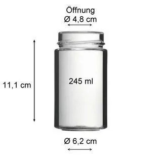 mikken mikken Einmachglas 245 ml mit PVC freiem Schraubverschluss – Produktbild 3 von 4