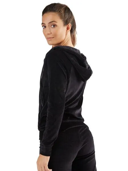 Leela Cotton Leela Cotton Damen Nicky Kapuzenjacke Bio-Baumwolle Jacke Hoodie1271, Schwarz, – Produktbild 4 von 4