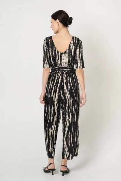 Lovjoi Lovjoi Kurzarm-Jumpsuit STAINE HALFSLEEVE, Black batik, – Produktbild 3 von 4