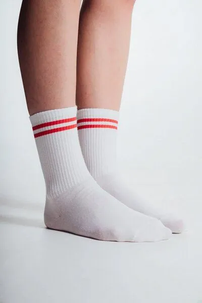 Kopyto Kopyto FENNEKS RWS – Sportliche Wollsocken, Weiss + rot, – Produktbild 3 von 4