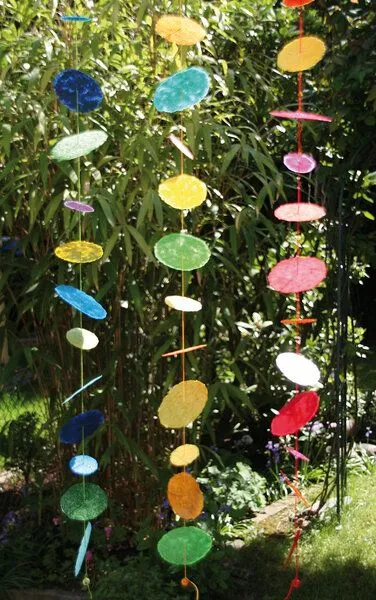 Sundara Sundara Deko-Girlande "Cascade" aus handgeschöpftem Baumwollpapier, Grün, – Produktbild 3 von 3
