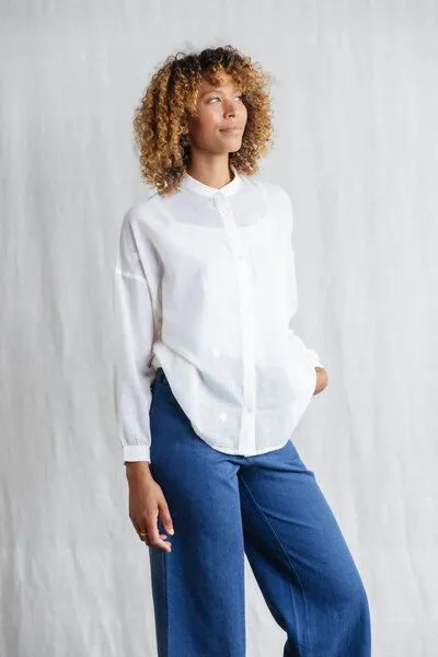 Jyoti - Fair Works Jyoti - Fair Works Bio-Baumwoll Bluse Hawali Jamdani – Produktbild 3 von 4