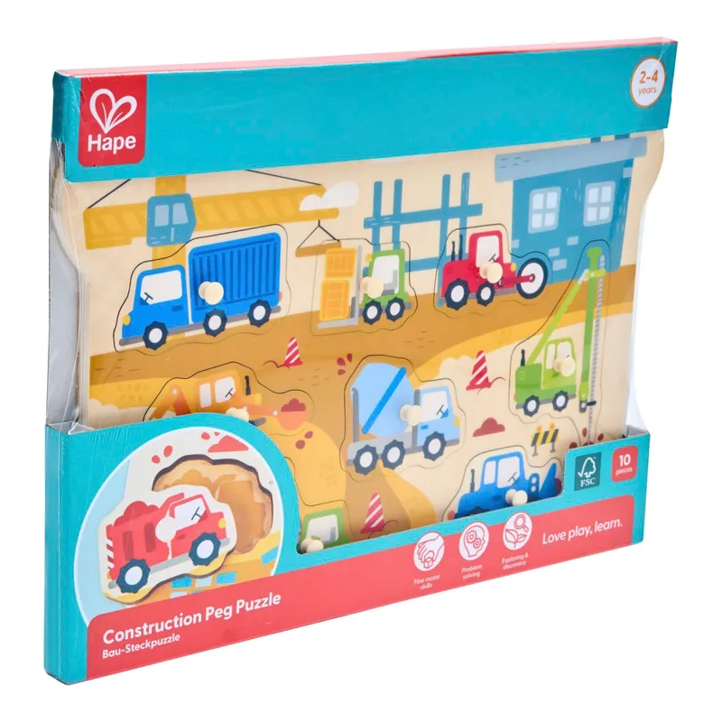 Hape Hape Steckpuzzle Bau, Mehrfarbig, – Produktbild 2 von 3