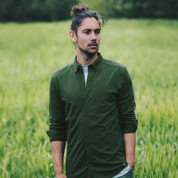 The Driftwood Tales The Driftwood Tales Club&Axe Slub Jersey Hemd, Army, – Produktbild 3 von 5