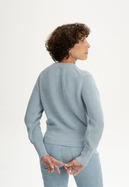 MELA MELA Damen vegan Strickpullover Gauri Cloudy Blue – Produktbild 1 von 1