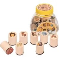 Goki goki Kinder Stempelset mit buntem Stempelkissen "Waldtiere" 9-teilig – Produktbild 1 von 1