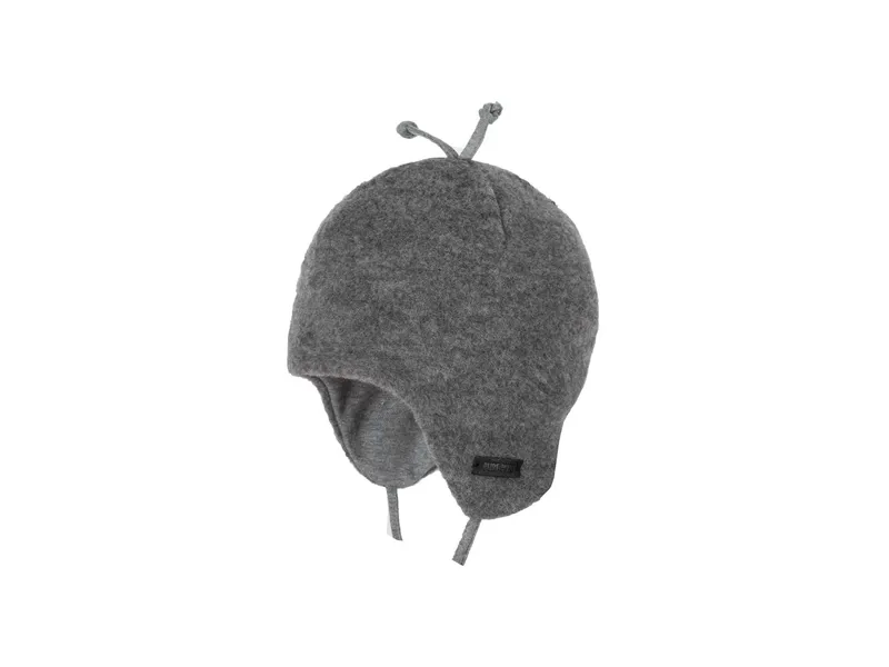 Pure pure by Bauer PURE PURE by Bauer Baby und Kinder Mütze Bio-Merinowolle Fleece grau Gr. 45, Grau, – Produktbild 1 von 1