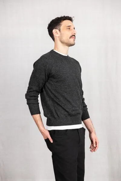 Jyoti - Fair Works Jyoti - Fair Works Baby-Alpaka Strickpullover Sathee, Grau, – Produktbild 2 von 4