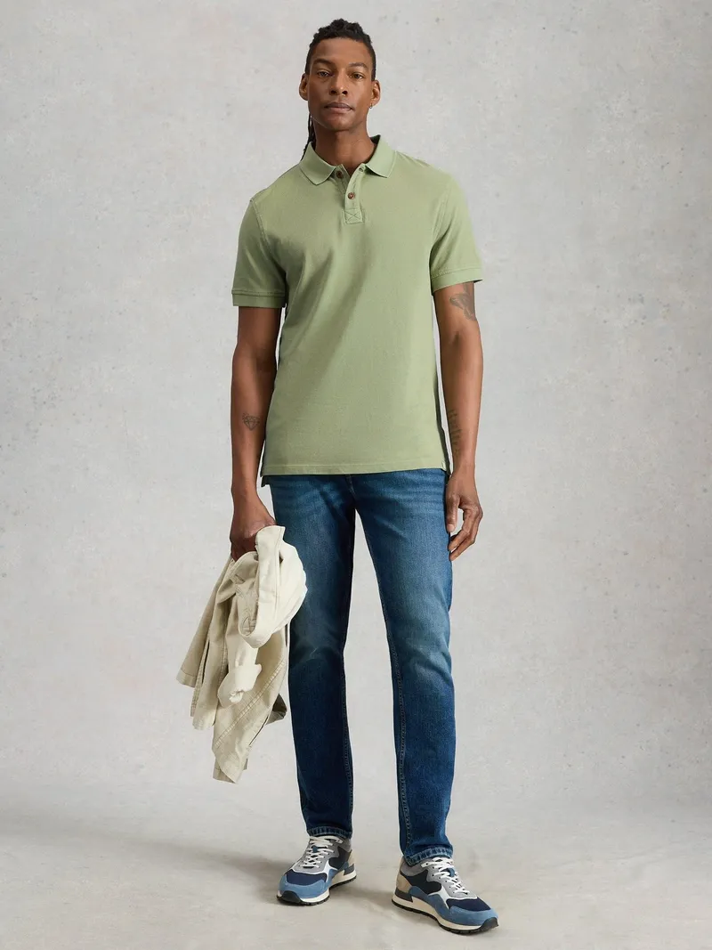 White Stuff Polohemd Utility - L/R, Hellgrün, – Produktbild 2 von 4
