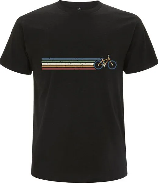 Spreecult Spreecult Retro Fahrrad - Bio und Fair - Männer Unisex T-Shirt - Bike, Schwarz, – Produktbild 2 von 2