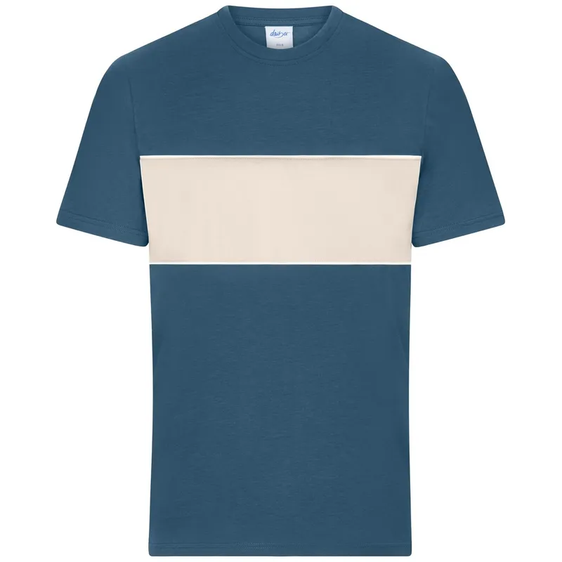 Daiber Daiber Unisex T-Shirt mit Kontrasteinsatz 8049 Gr. XL dusty-blue/sandstone – Produktbild 1 von 1