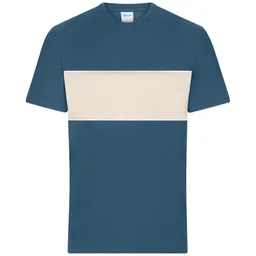 Daiber Daiber Unisex T-Shirt mit Kontrasteinsatz 8049 Gr. XS dusty-blue/sandstone – Produktbild 1 von 1