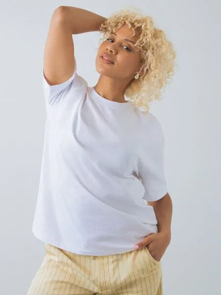 Honest Basics Honest Basics Hipster Shirt aus Bio- und recycelter Baumwolle, Weiß, – Produktbild 1 von 4