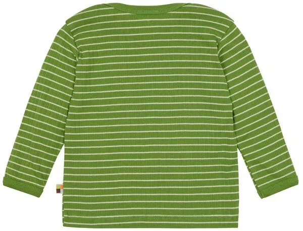 loud + proud loud + proud Babys & Kinder Shirt Langarm Derby Rib, GOTS-zertifiziert, Grass(grün), – Produktbild 2 von 2