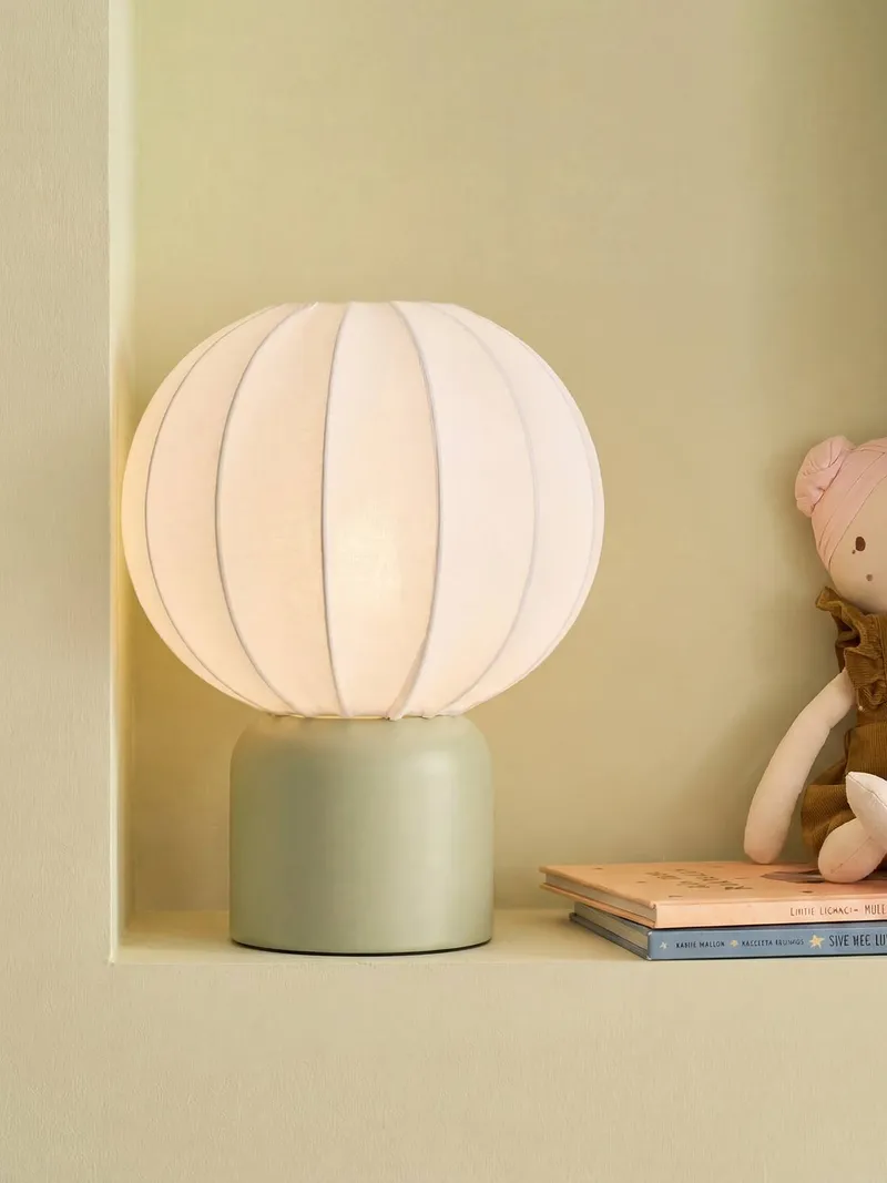 Vertbaudet Nachttischlampe TRAUMREISE Heißluftballon-Form, Salbeigrün, – Produktbild 1 von 3