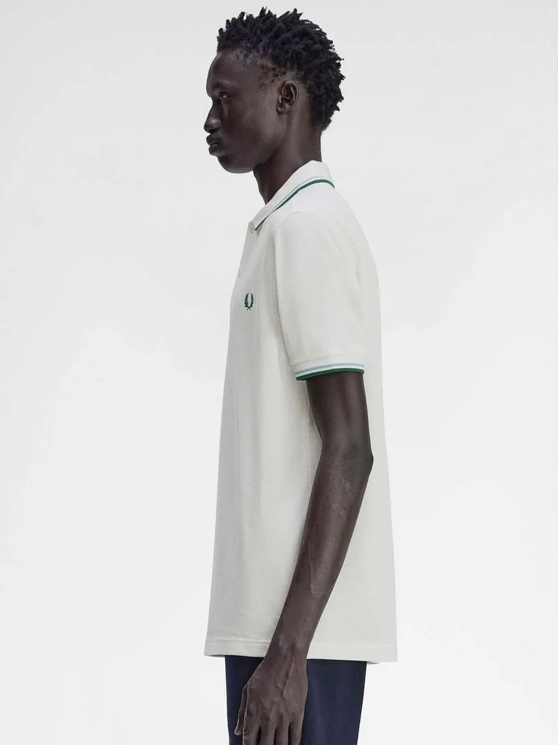 Fred Perry Fred Perry Polo Twin Tipped M3600 Weiß Z52 - Größe S, Weiß, – Produktbild 4 von 5