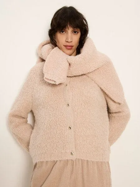 LANIUS LANIUS Boucle College Strickjacke, Nude, – Produktbild 1 von 4