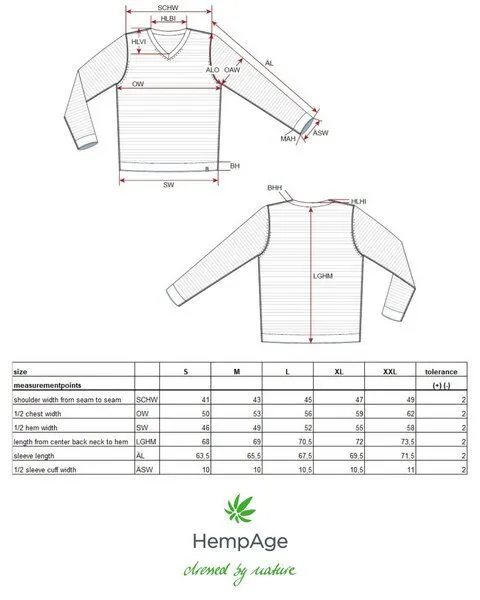 HempAge HempAge Klassischer V-Kragen Pullover Wolle/Hanf/Biobaumwolle, Navy(blau), – Produktbild 3 von 3
