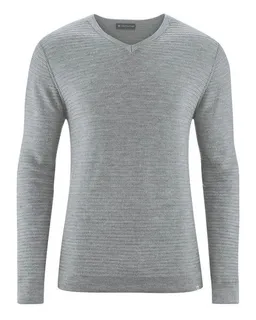 HempAge HempAge Klassischer V-Kragen Pullover Wolle/Hanf/Biobaumwolle – Produktbild 1 von 1