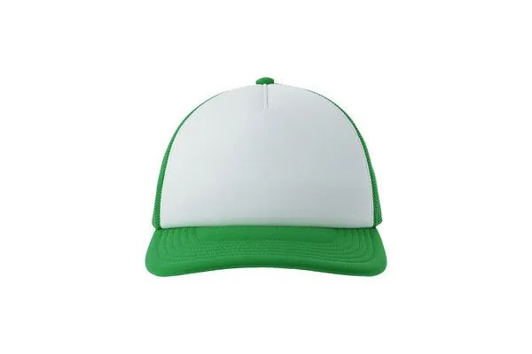 Atlantis Headwear Atlantis Headwear Kinder Rapper Cap zweifarbig, Weiss/grün, – Produktbild 3 von 4