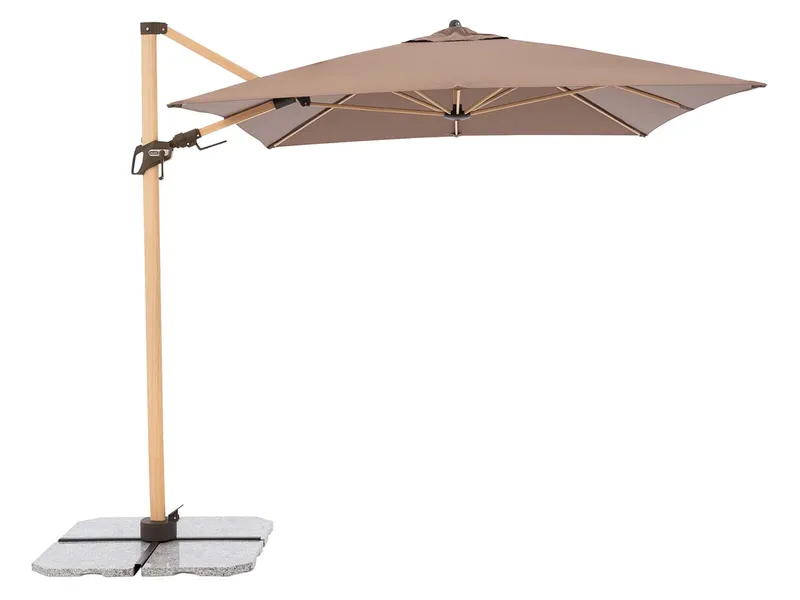 Doppler doppler Pendelschirm 'Alu Wood AX Ultra' 300 x 220 cm, Esche hell, greige – Produktbild 1 von 1