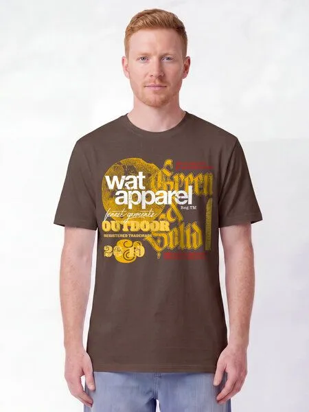 watapparel watapparel T-Shirt Unisex LIMITED EDITION LOGO PRINT 02, Mocha, – Produktbild 2 von 2