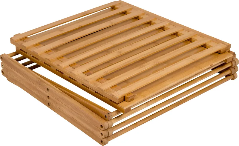 Bo-Camp Bo-Camp Faltschrank Urban Outdoor Fitzroy Bambus L 4 Fächer, Dunkelbraun, – Produktbild 2 von 2
