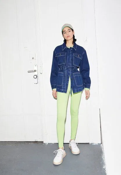 ARMEDANGELS ARMEDANGELS FARIBAA LOGO - Damen Leggings aus Bio-Baumwoll Mix, Light lime, – Produktbild 2 von 4