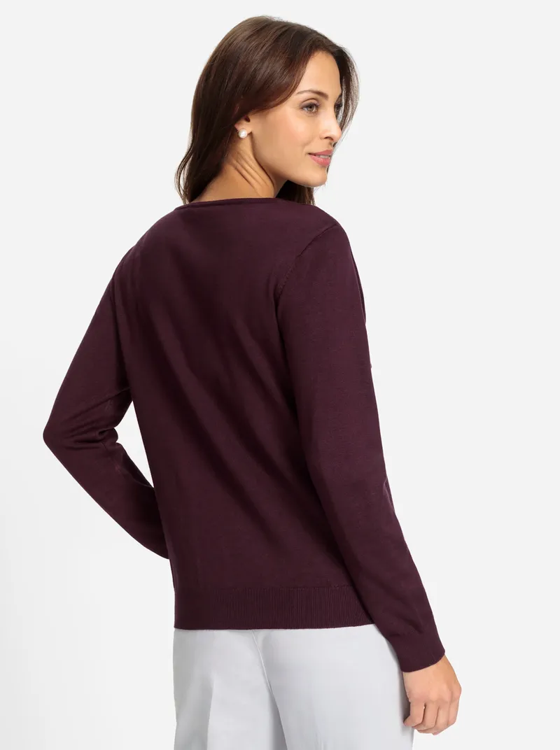 Witt Feinstrickpullover burgund, Burgund, – Produktbild 2 von 2
